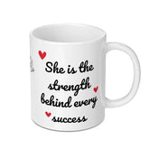 She Is The Strength Mug, Inspirational Quote Mug, Motivational Mug, Gift For Her, Encouragement Mug, Coffee Mug, Tea Mug - Tawshia